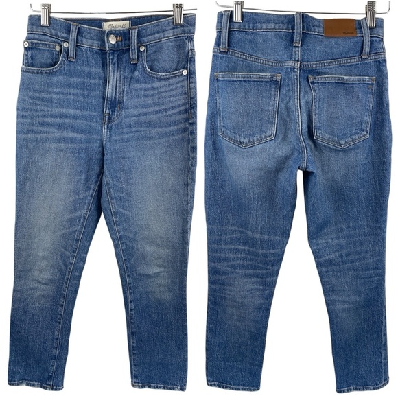 Madewell The High Rise Slim Crop Boyjean in Lavern Wash - Picture 2 of 16